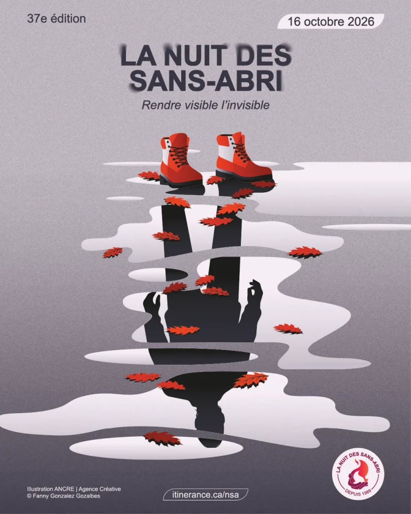 Visuel de promotion pour la Nuit des sans-abri 2026 à Bécancour.